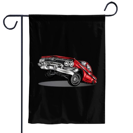 lowrider car Garden Flags