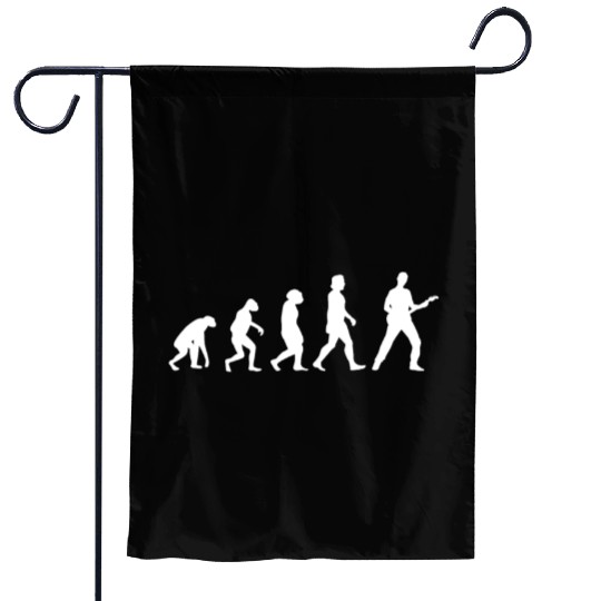 Bass Player Evolution Guitar Garden Flags