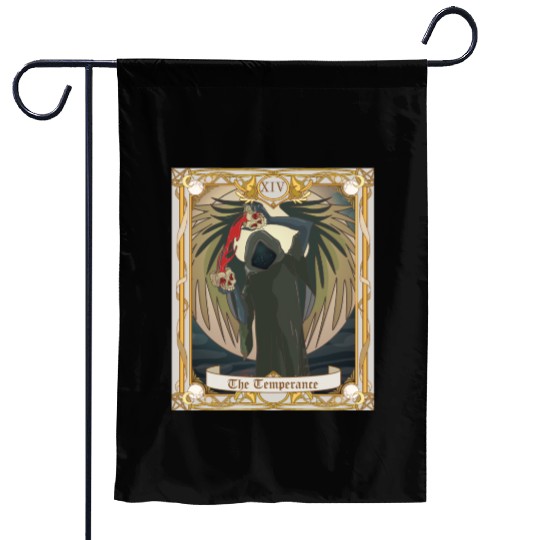 Temperance Tarot Card, Major Arcana Anime Skull Garden Flags