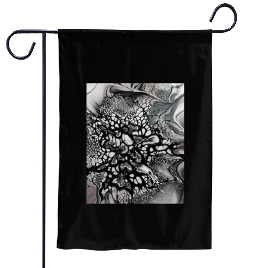 Black and white abstract art. Trendy artist. Garden Flags