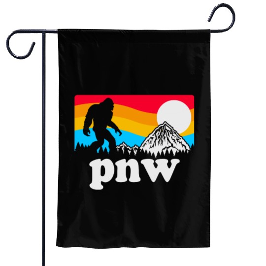 PNW Pacific Northwest Bigfoot Garden Flags