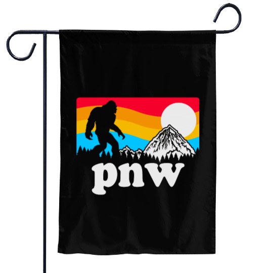 PNW Pacific Northwest Bigfoot Garden Flags