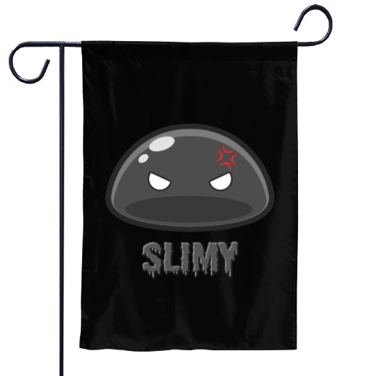 Cute Black Dungeon Slime Monster Weird Anime Garden Flags