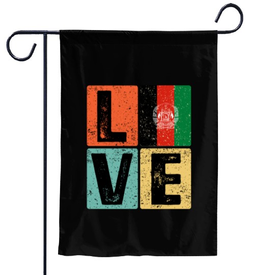 I Love Afghanistan Flag for Afghan Pride Garden Flags