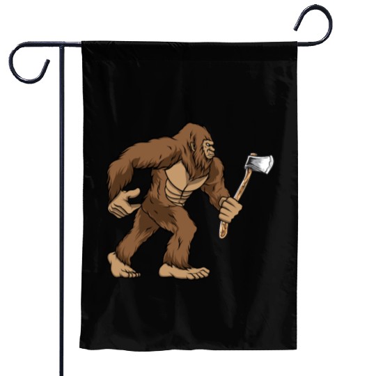 Bigfoot Lumberjack Sasquatch Carpenter Garden Flags