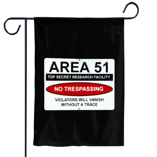 area 51 no trespassing Garden Flags