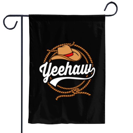 Yeehaw Cowboy Western For Men Bull Riding Rodeo Garden Flags