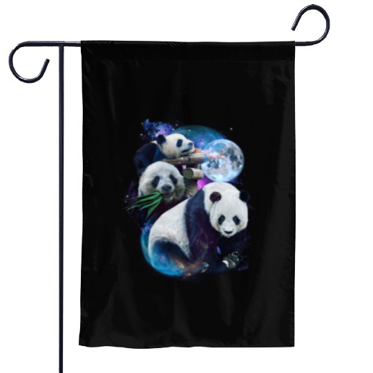 3 Moon Panda Funny Sichuan Bamboo Bear Animal Love Garden Flags