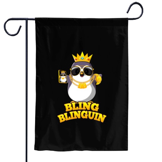 Bling Blinguin Pinguin Garden Flags