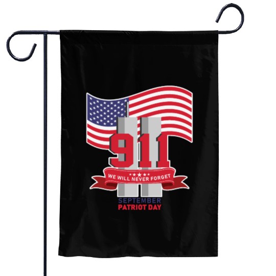 Patriot Day Never Forget 911 Anniversary Garden Flags