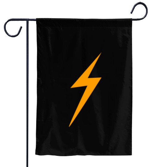 double Lightning Bolt Black And Orange Garden Flags