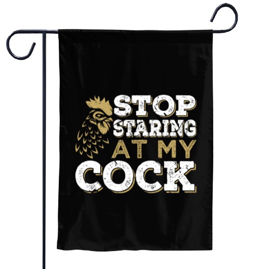 Chicken Cock Penis joke Sexual Garden Flags