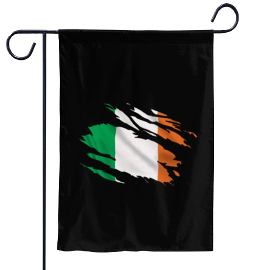 Ireland Ripped Flag Garden Flags