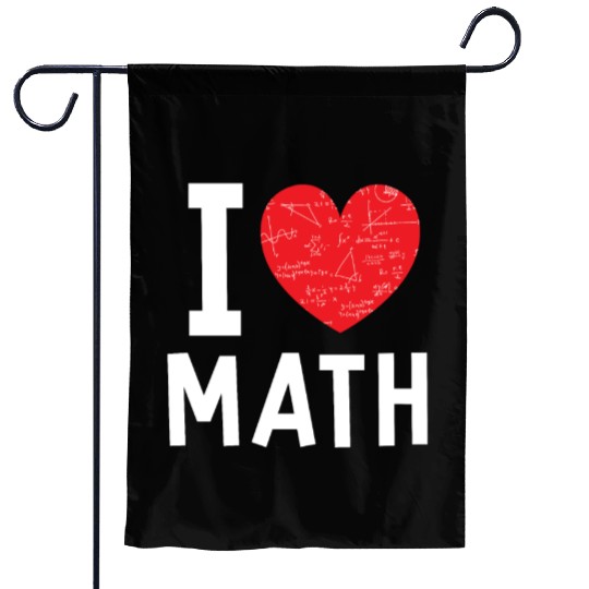 I Love Math Heart Math Garden Flags