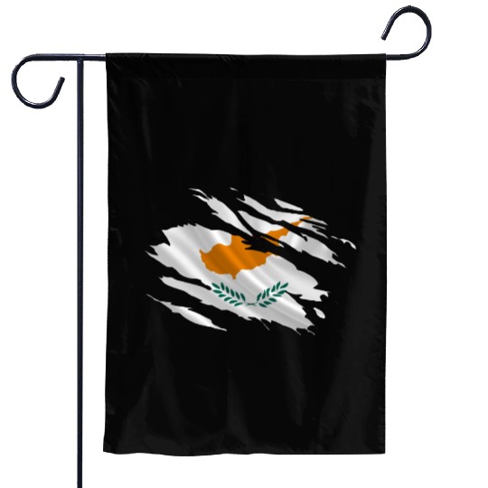 Cyprus Ripped Flag Garden Flags