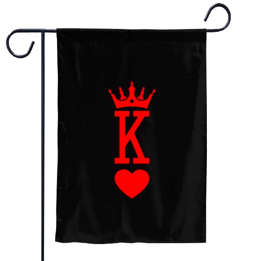 King of Hearts King Queen Couple Halloween Costume Garden Flags