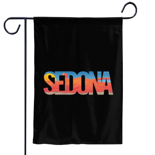 Sedona Arizonna Scenic Typography Garden Flags