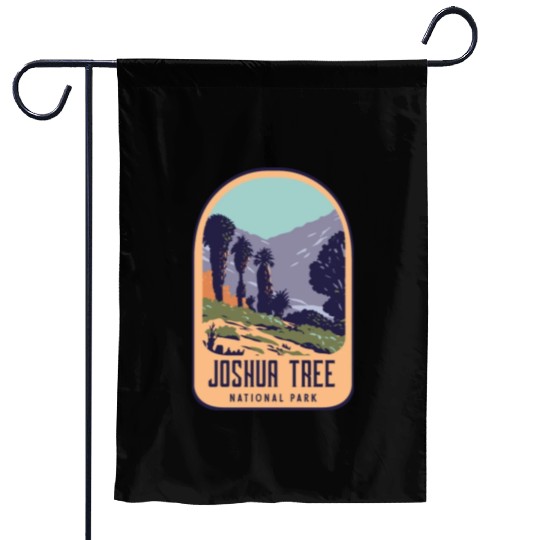 Joshua tree national park retro design Garden Flags