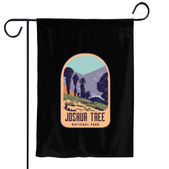 Joshua tree national park retro design Garden Flags