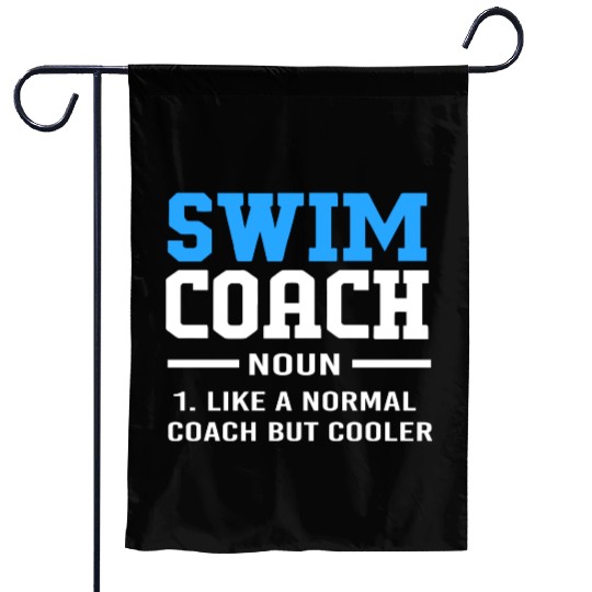 Funny Swimming Instructor Swim Coach Garden Flags