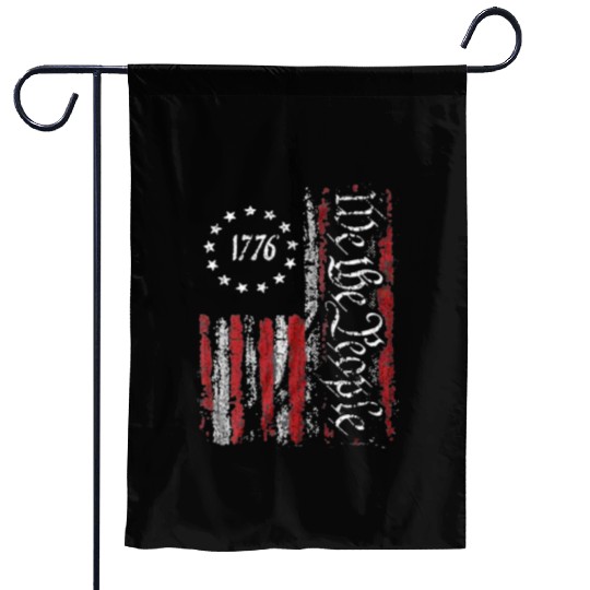Old American Flag Patriotic 1776 We The People USA Garden Flags
