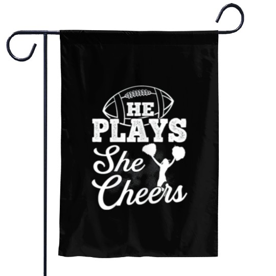 Cheer Mom Football Son Garden Flags