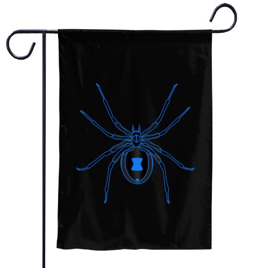 Black Widow Blue Design Garden Flags
