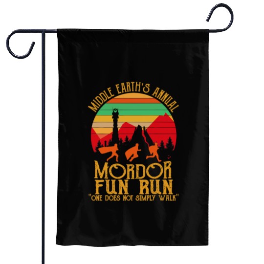 Mordor Fun Run One läuft nicht einfach Vintage Garden Flags