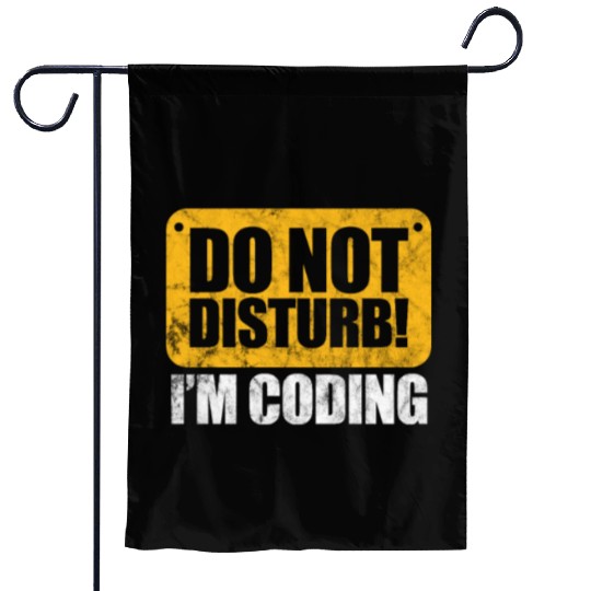 Do Not Disturb I'm Coding Vintage, Programmer Garden Flags