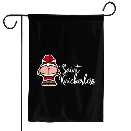 St. Knickerless funny Santa Claus Christmas puns Garden Flags