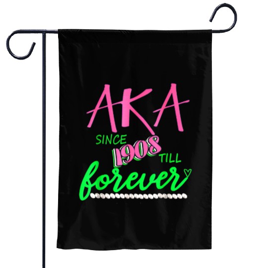 AKA Sorority Alpha Kappa Pink And Green Twenty Pea Garden Flags