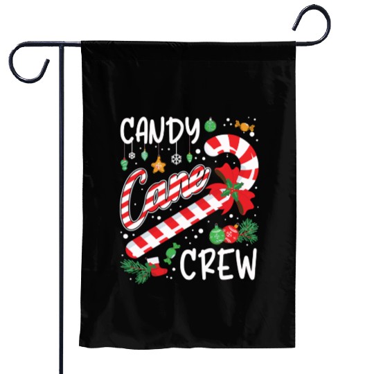Candy Canes Crew Christmas Matching Group Xmas Garden Flags