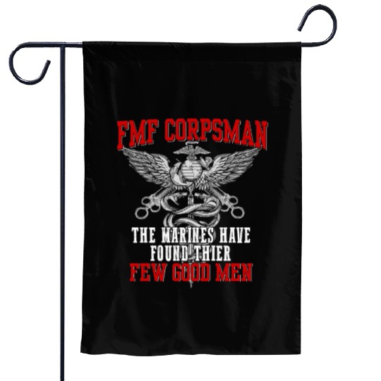 FMF Devil US Navy Corpsman DOC Badass Army Veteran Garden Flags