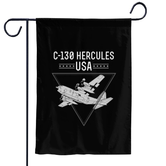 C 130 Hercules US Airborne Fighter Pilot Garden Flags