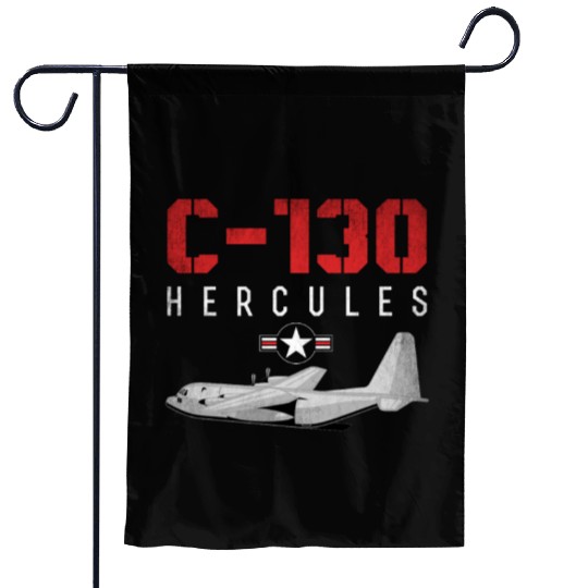 C 130 Hercules US Airborne Fighter Pilot Garden Flags