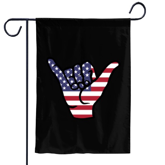 USA flag Shaka Garden Flags