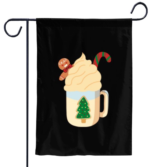 Candy Cane and Hot Cocoa, Hot Chocolate Garden Flags