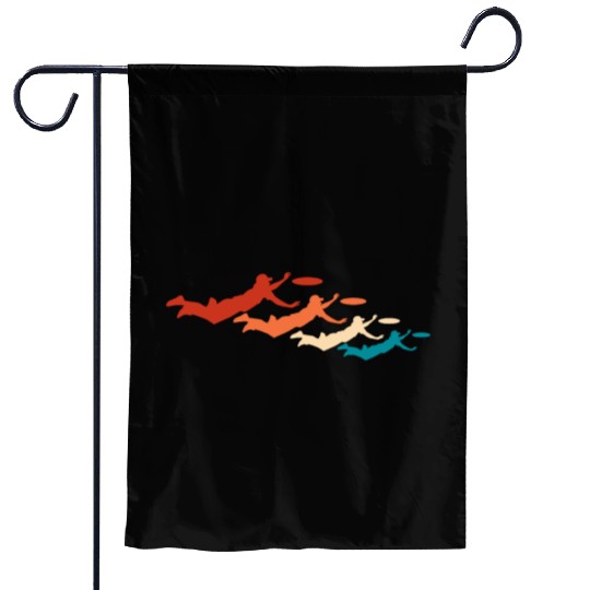 Ultimate Frisbee Retro Vintage Garden Flags