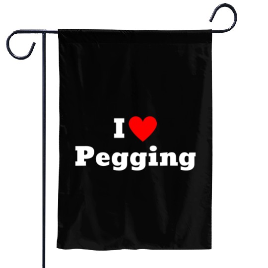 I love pegging with a heart Garden Flags