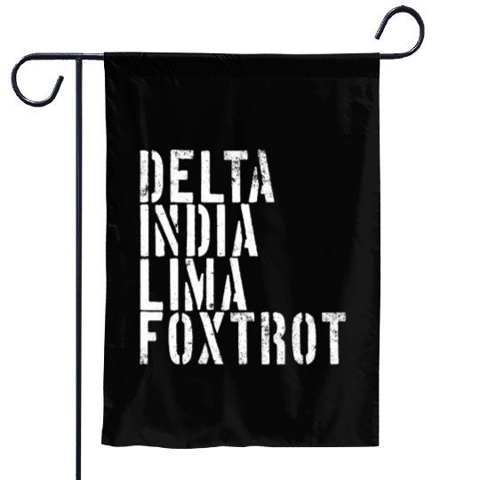 Delta India Lima Foxtrot Phonetic Hot Dad Men's Garden Flags