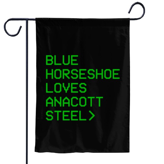 Blue Horseshoe Loves Anacott Steel Garden Flags