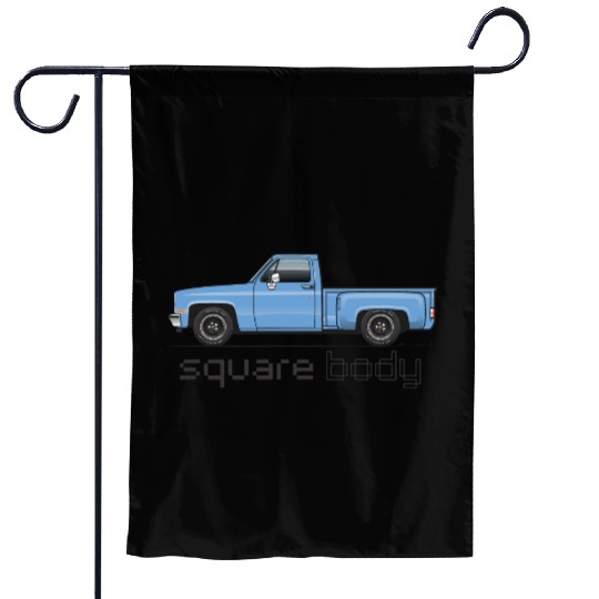 Square Body Light Blue Garden Flags
