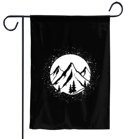 Circle with Splash and Mountain - (B) Garden Flags