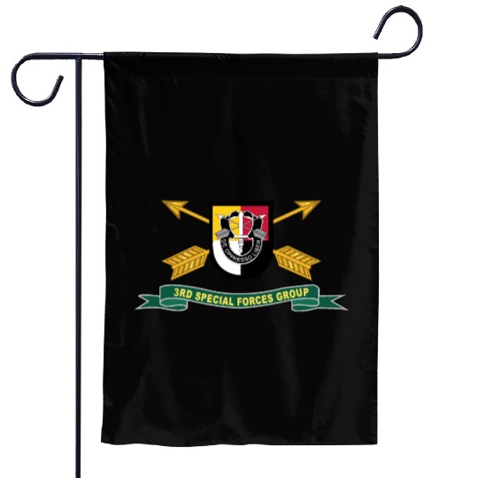 Army 3rd Special Forces Group Flash w Br Ribbon Garden Flags