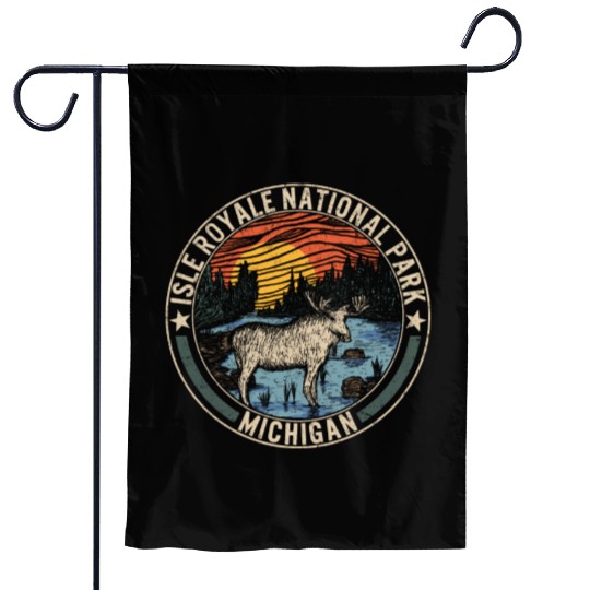 Isle Royale National Park Garden Flags, Michigan Moose