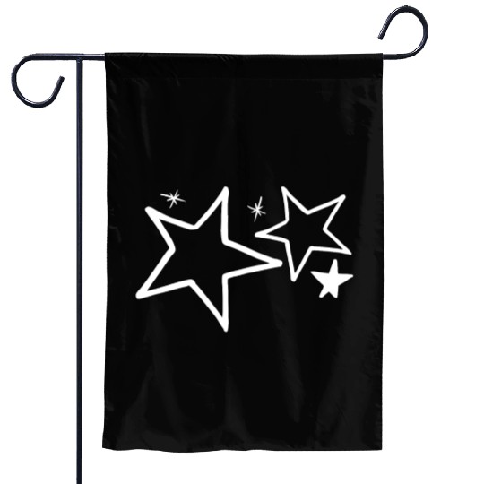 Stars White Garden Flags