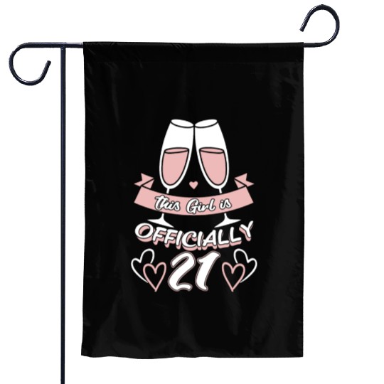 This Girl Is Officially 21 Party 21st Birthday Garden Flags