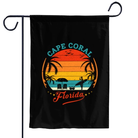Cape Coral Est.1973 Vintage Florida summer Gift Garden Flags