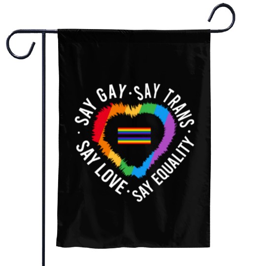 LGBT Transgender Pride Flag Gift Say Gay Say Trans Garden Flags