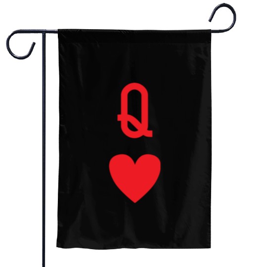 Q for Queen of Heart Garden Flags
